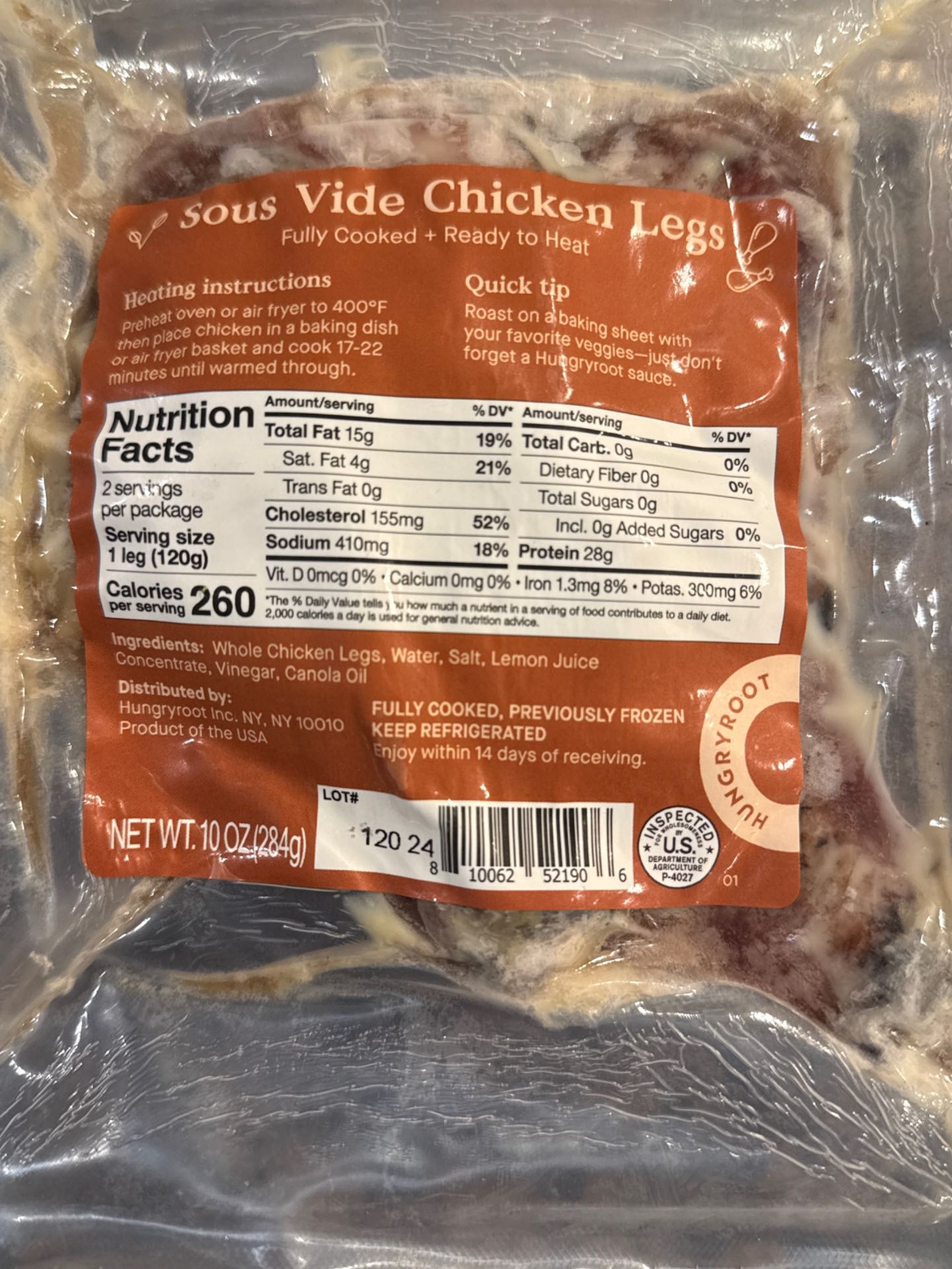 Sous Vide Chicken Legs