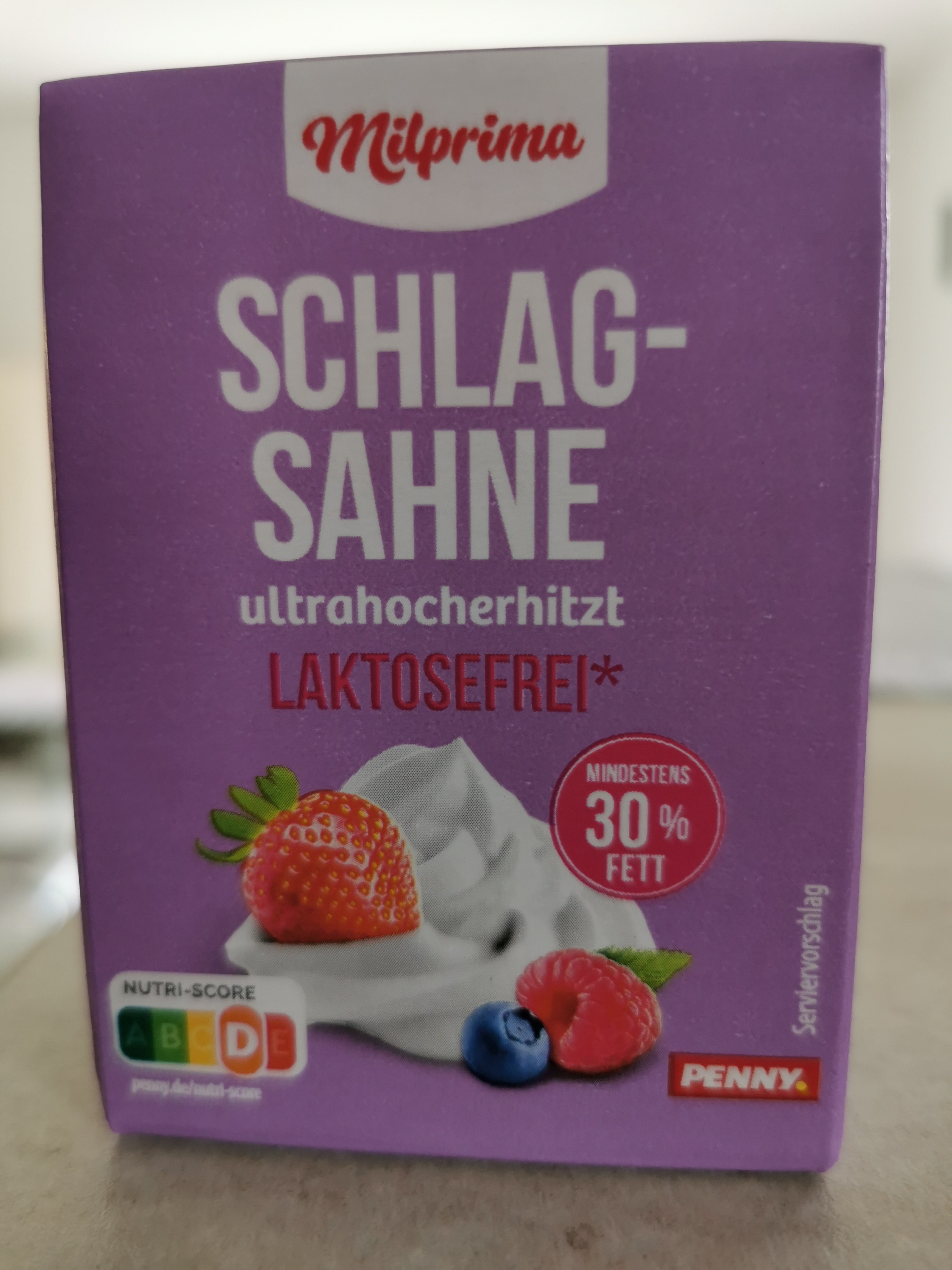 Schlagsahne, laktosefrei, ultrahocherhitzt