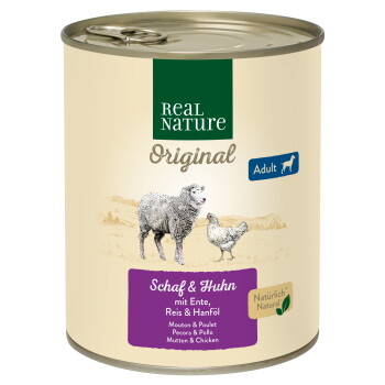 Nassfutter Hund Adult Schaf und Huhn 6x800 g