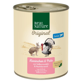 Nassfutter Hund, Junior, Kaninchen und Pute 6x800 g