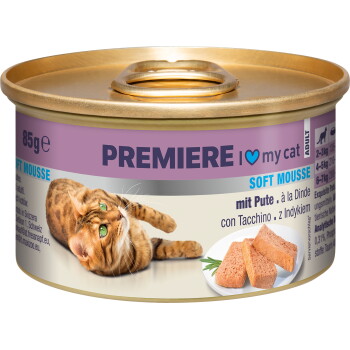 Soft Mousse Nassfutter Katze Adult Pute 18x85 g