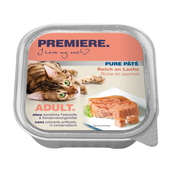 Pure Paté Nassfutter Katze Adult Lachs 16x100 g