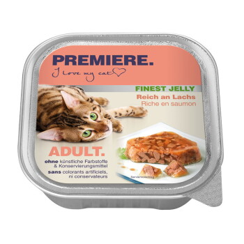 Finest Jelly Nassfutter Katze Adult Reich an Lachs 16x100 g