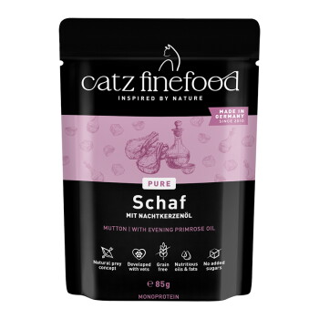Nassfutter Katze Pure Adult Schaf 16x85 g