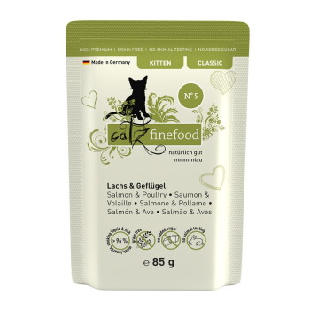 Nassfutter Katze Classic Kitten No. 05 Lachs und Geflügel 16x85 g