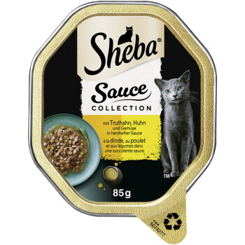 Nassfutter Katze Sauce Collection Huhn, Truthahn und Gemüsezugabe 22x85 g