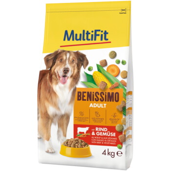 Benissimo Trockenfutter Hund Adult, mit Rind & Gemüse 2x4 kg