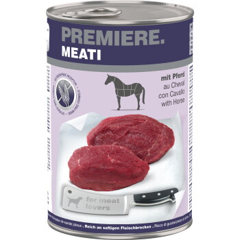 Meati Nassfutter Hund, Adult, Pferd 6x400 g