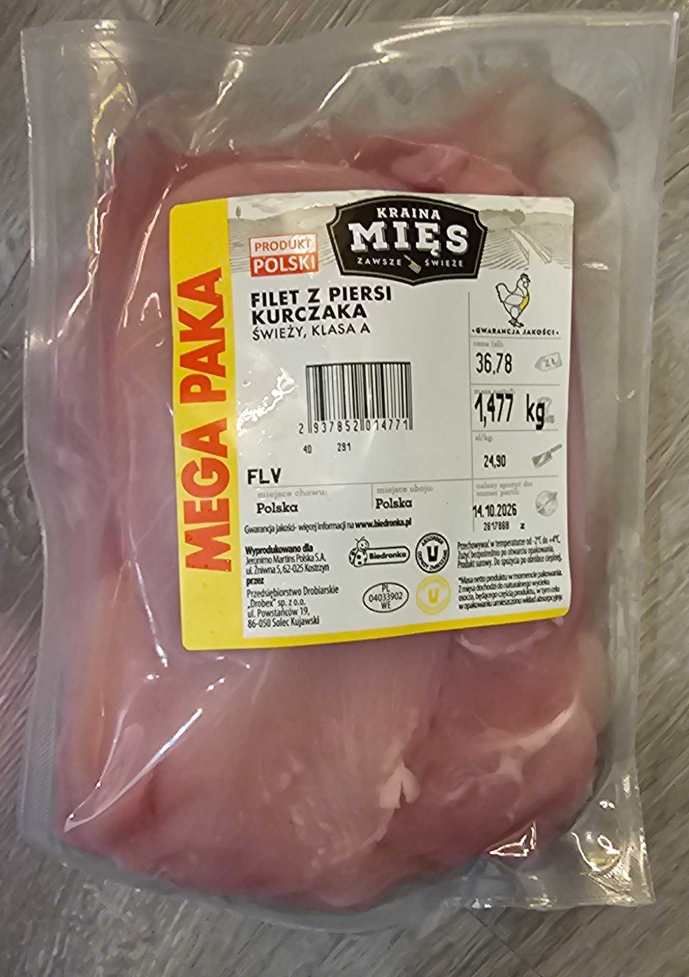 Filet z piersi kurczaka