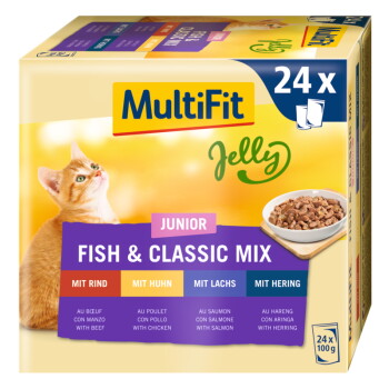 Junior Jelly Fish & Classic Mix Multipack 24x100 g