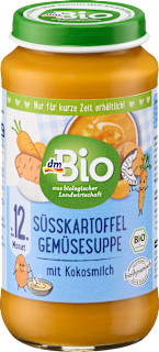 Gemüsesuppe Kinder Süßkartoffel & Gemüse mit Kokosmilch ab 12 Monaten, 250 g