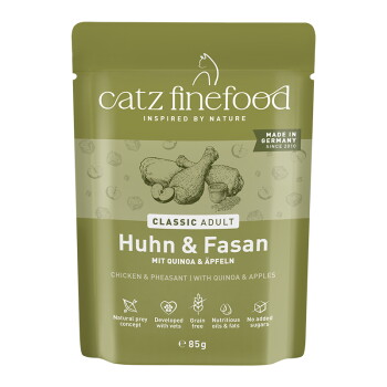 Nassfutter Katze CLASSIC Huhn und Fasan 8x85 g