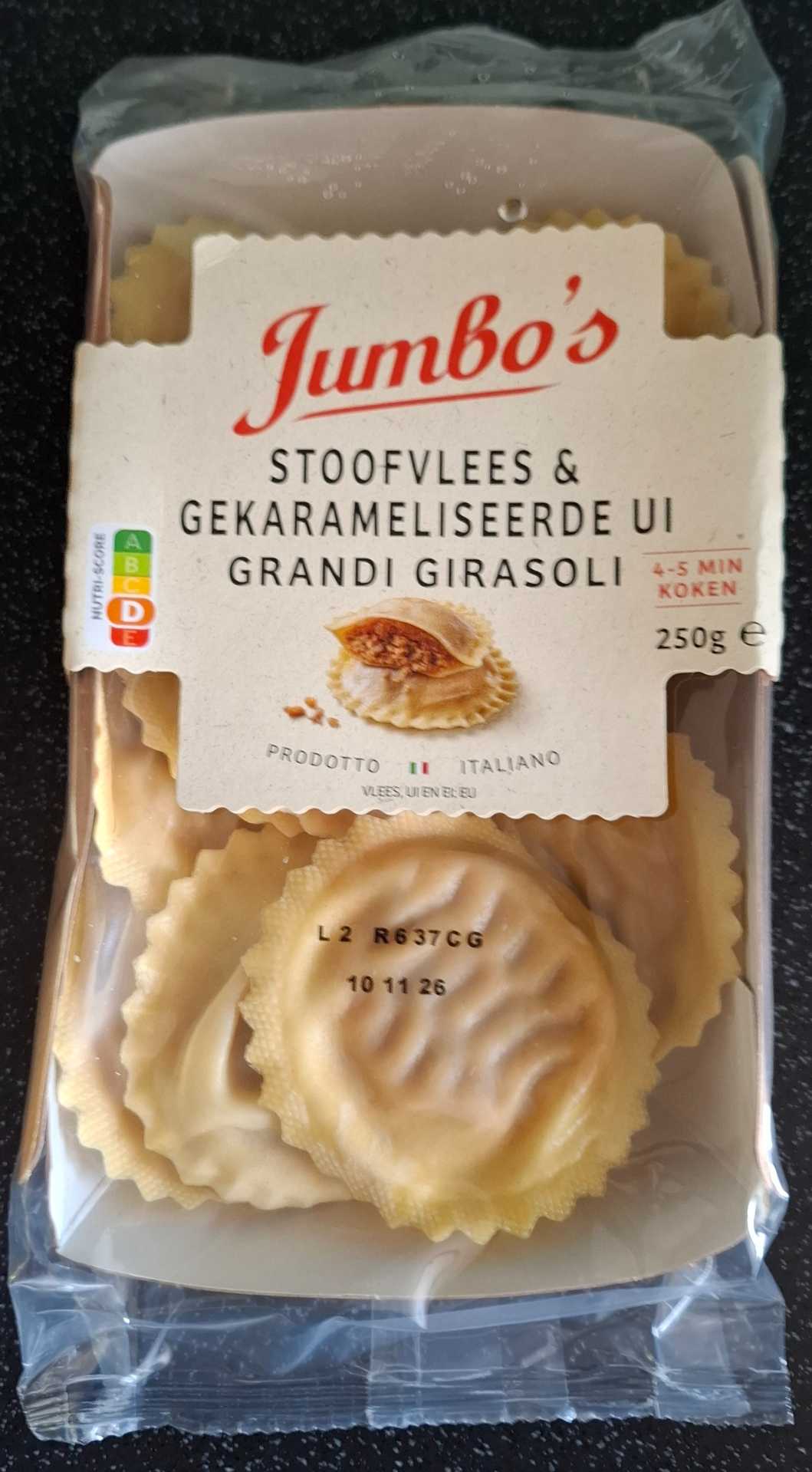 Stoofvlees & gekarameliseerse ui grandi girasoli
