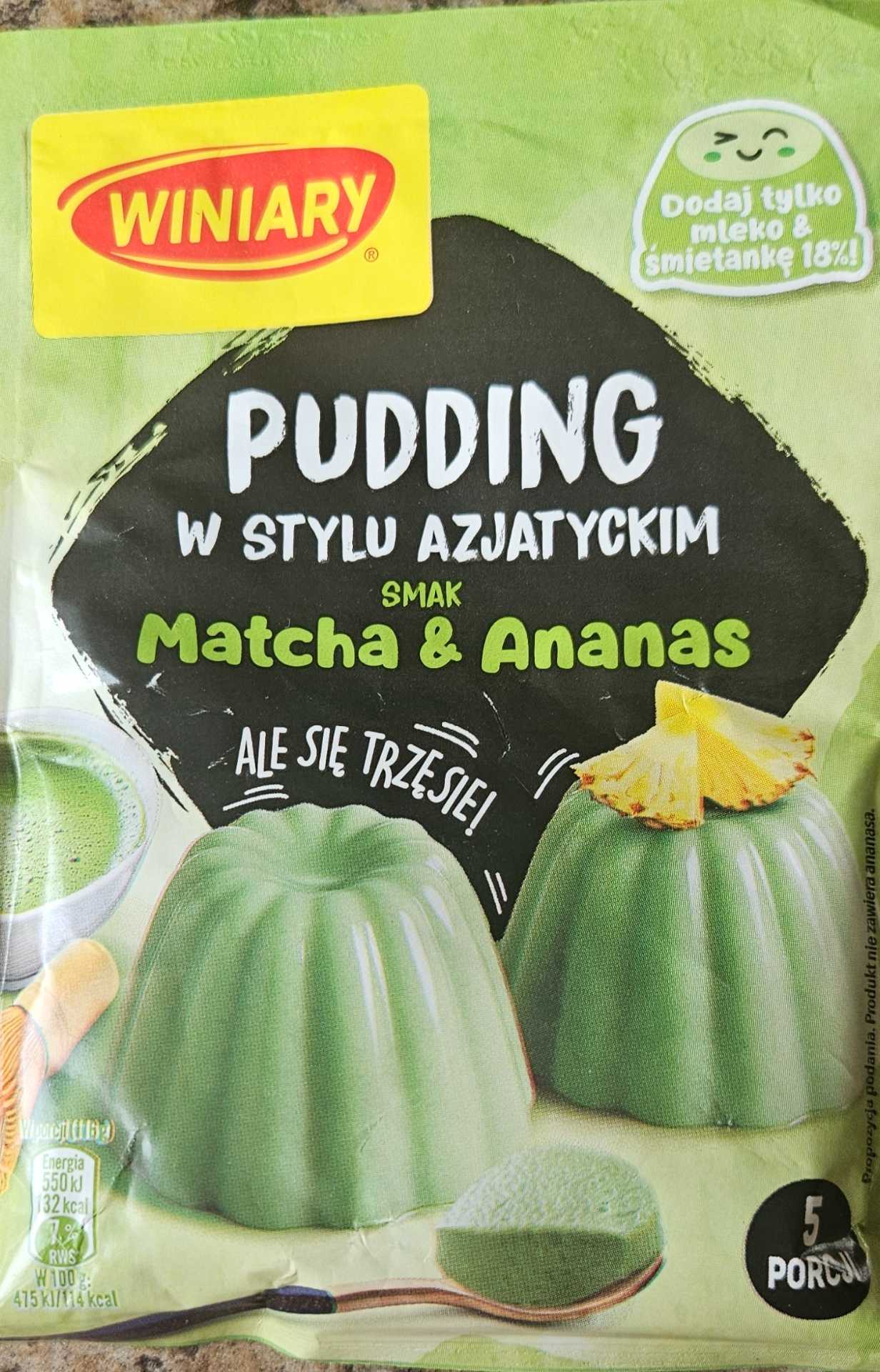 Pudding matcha ananas